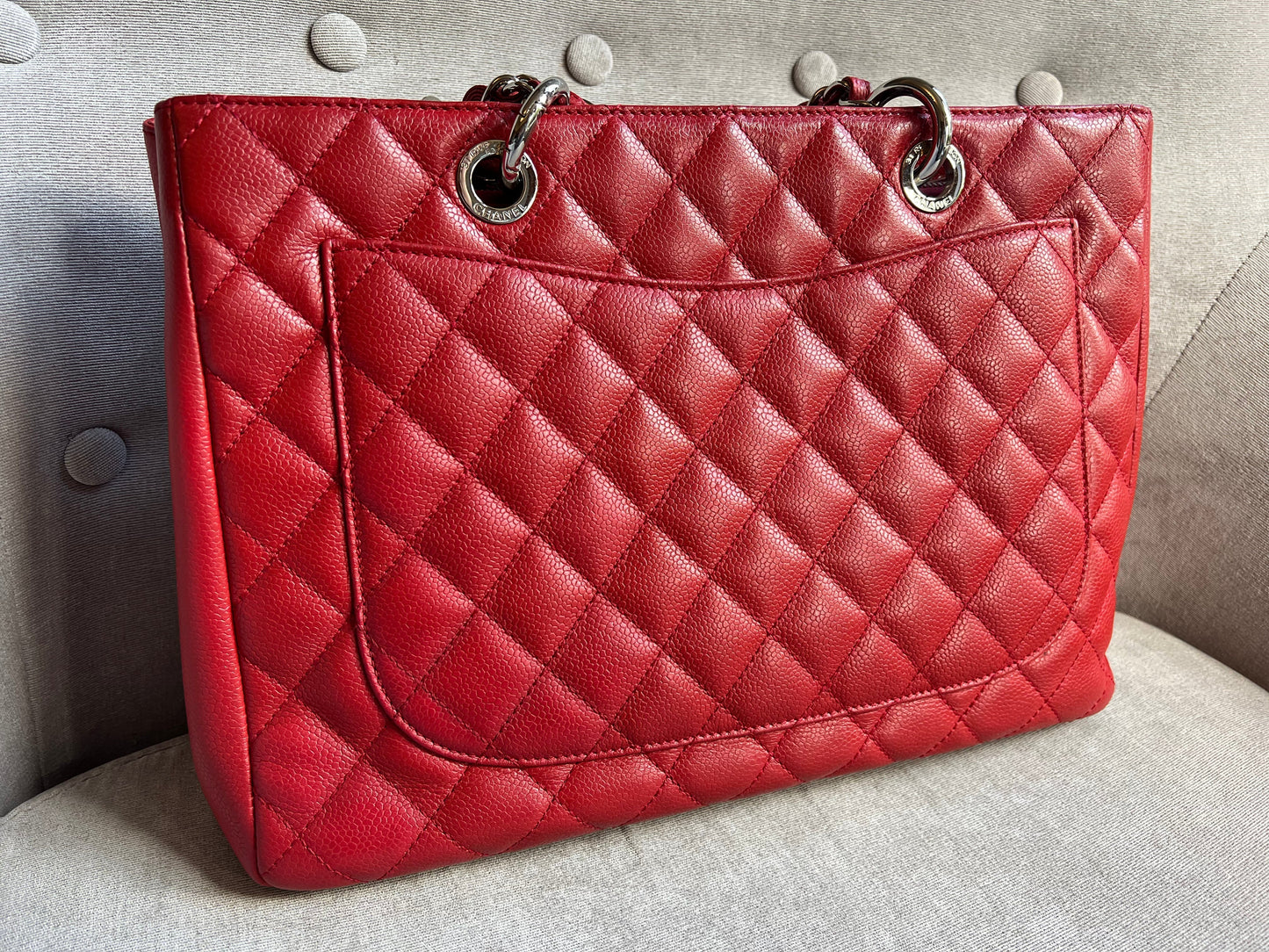 Chanel Red Caviar Grand Shopper Tote (GST)