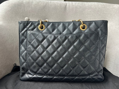 Chanel Black Caviar Grand Shopper Tote Gold Hardware (GST)