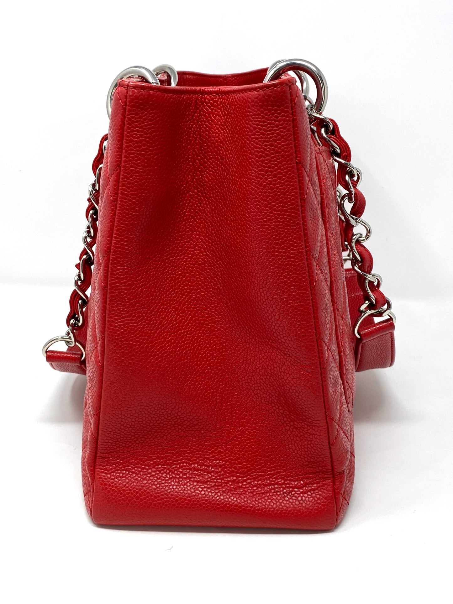 Chanel Grand Shopping Tote GST Red Carmine.