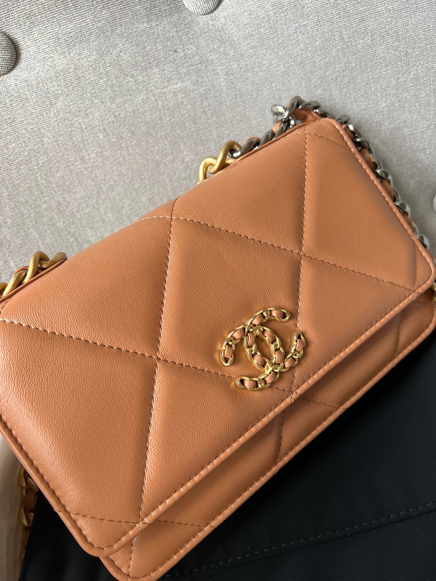 Chanel Caramel 19 Wallet on Chain