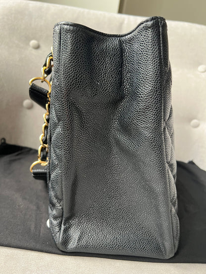 Chanel Black Caviar Grand Shopper Tote Gold Hardware (GST)