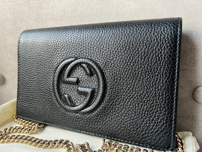 Gucci Black Soho Chain Wallet