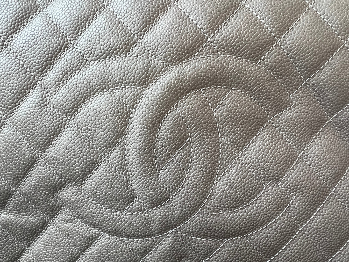 Chanel Grey Caviar Grand Shopper Tote (GST) Silver Hardware