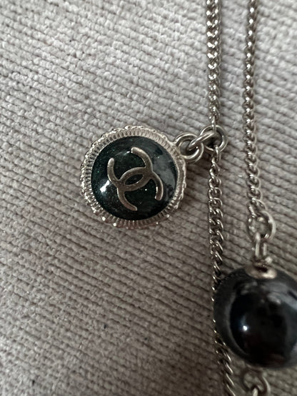 Chanel Resin Flower Heart Pendant Necklace