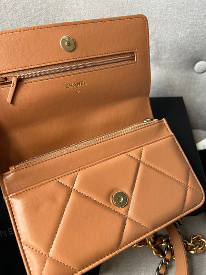 Chanel Caramel 19 Wallet on Chain