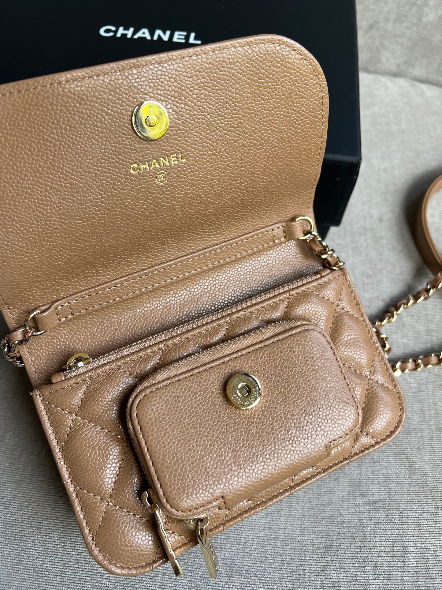 Chanel Beige Micro Business Affinity