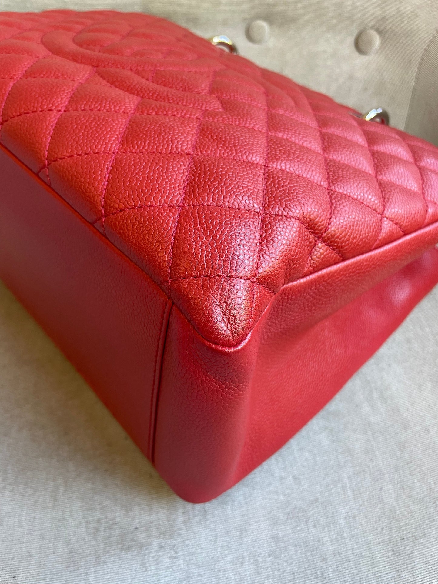 Chanel Red Caviar Grand Shopper Tote (GST)