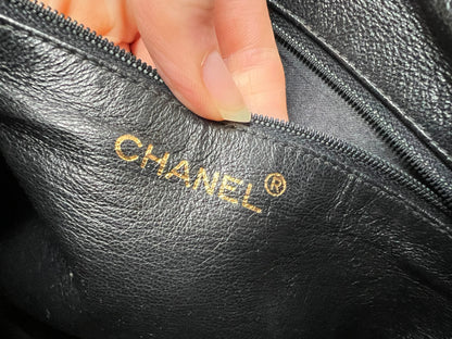 Chanel Vintage Black Lambskin Camera Bag with 24k Gold Hardware