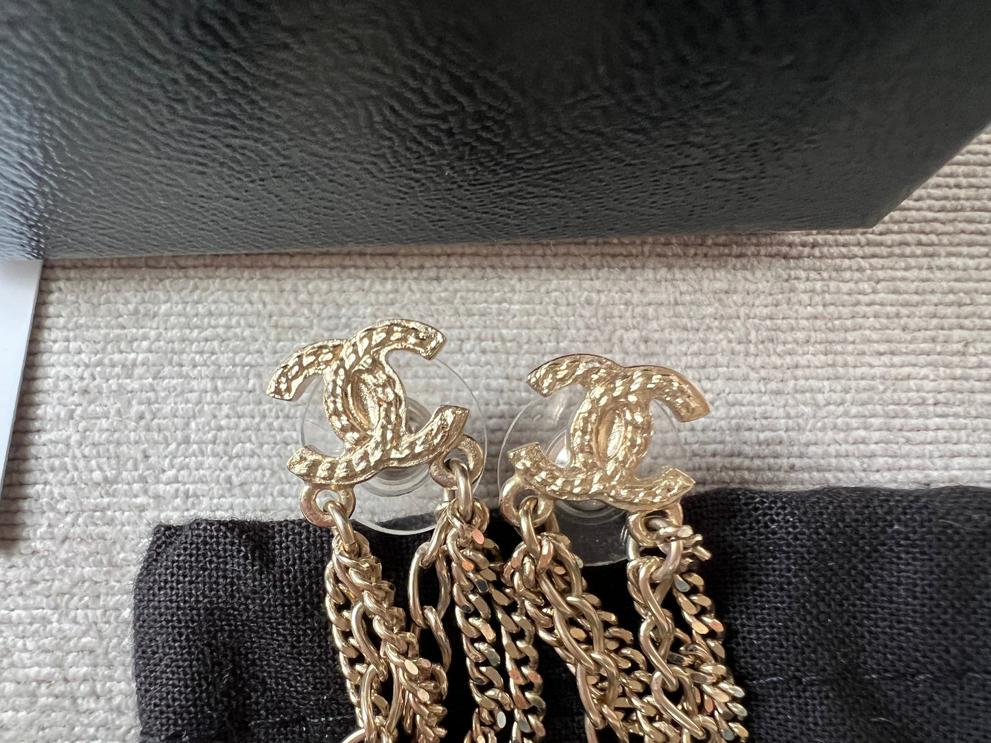 Chanel CC Multi Chain Earrings