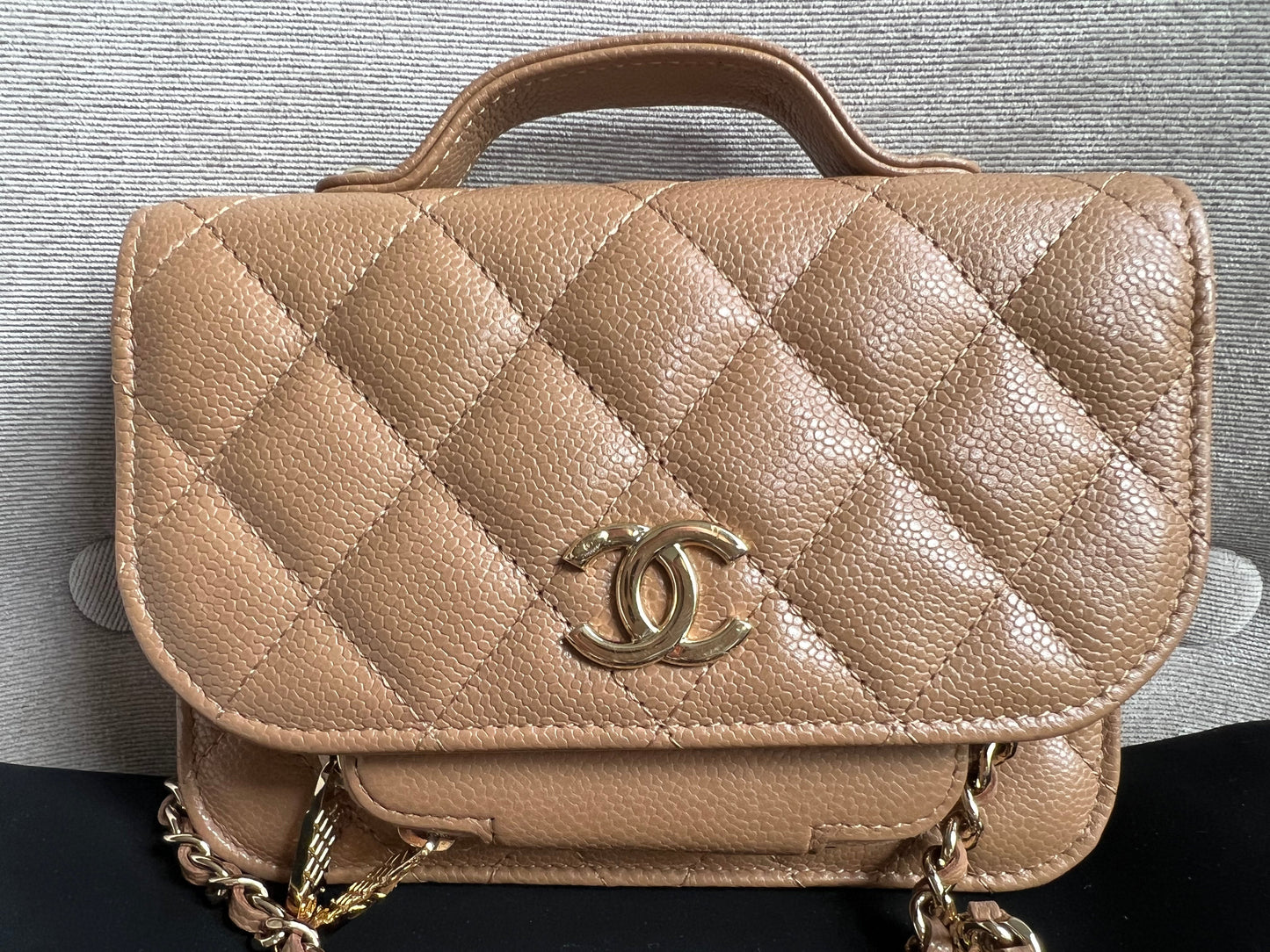 Chanel Beige Micro Business Affinity