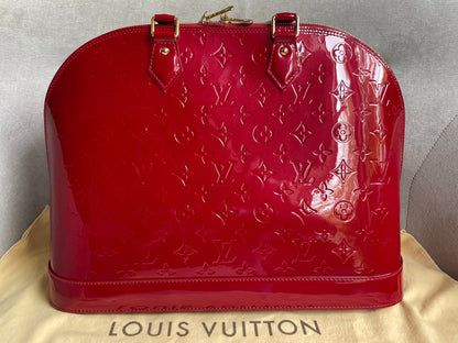 Louis Vuitton Alma PM Red Monogram Vernis (RRP £1650)