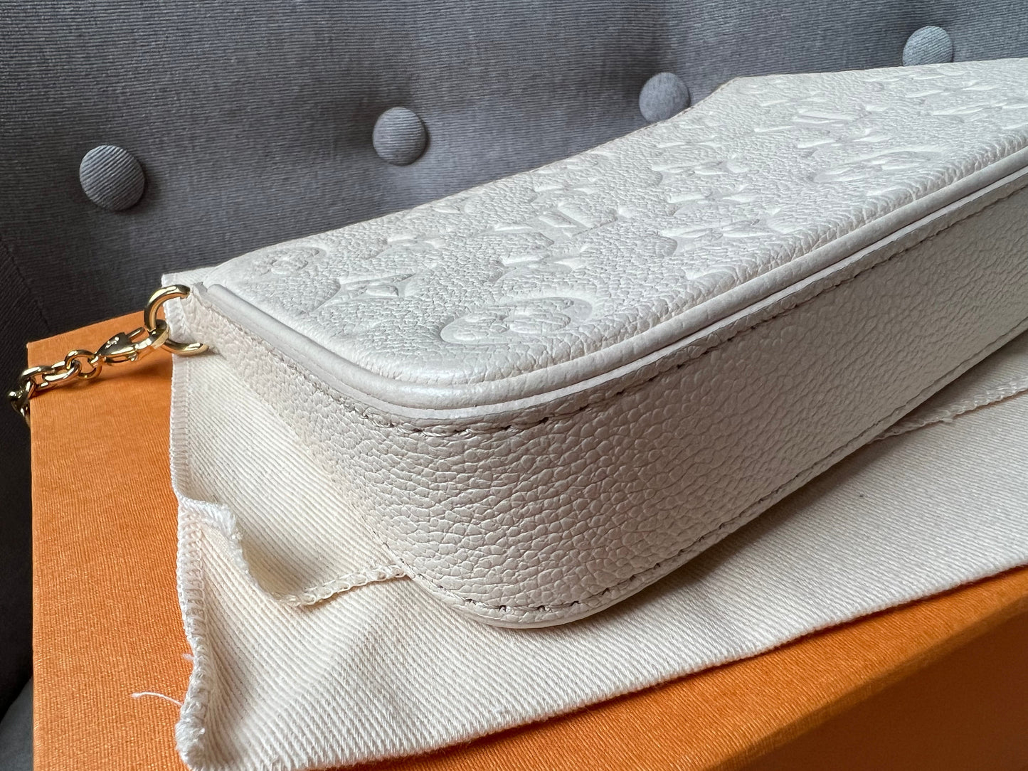 Louis Vuitton Easy Pouch Creme Empreinte (RRP £1280)