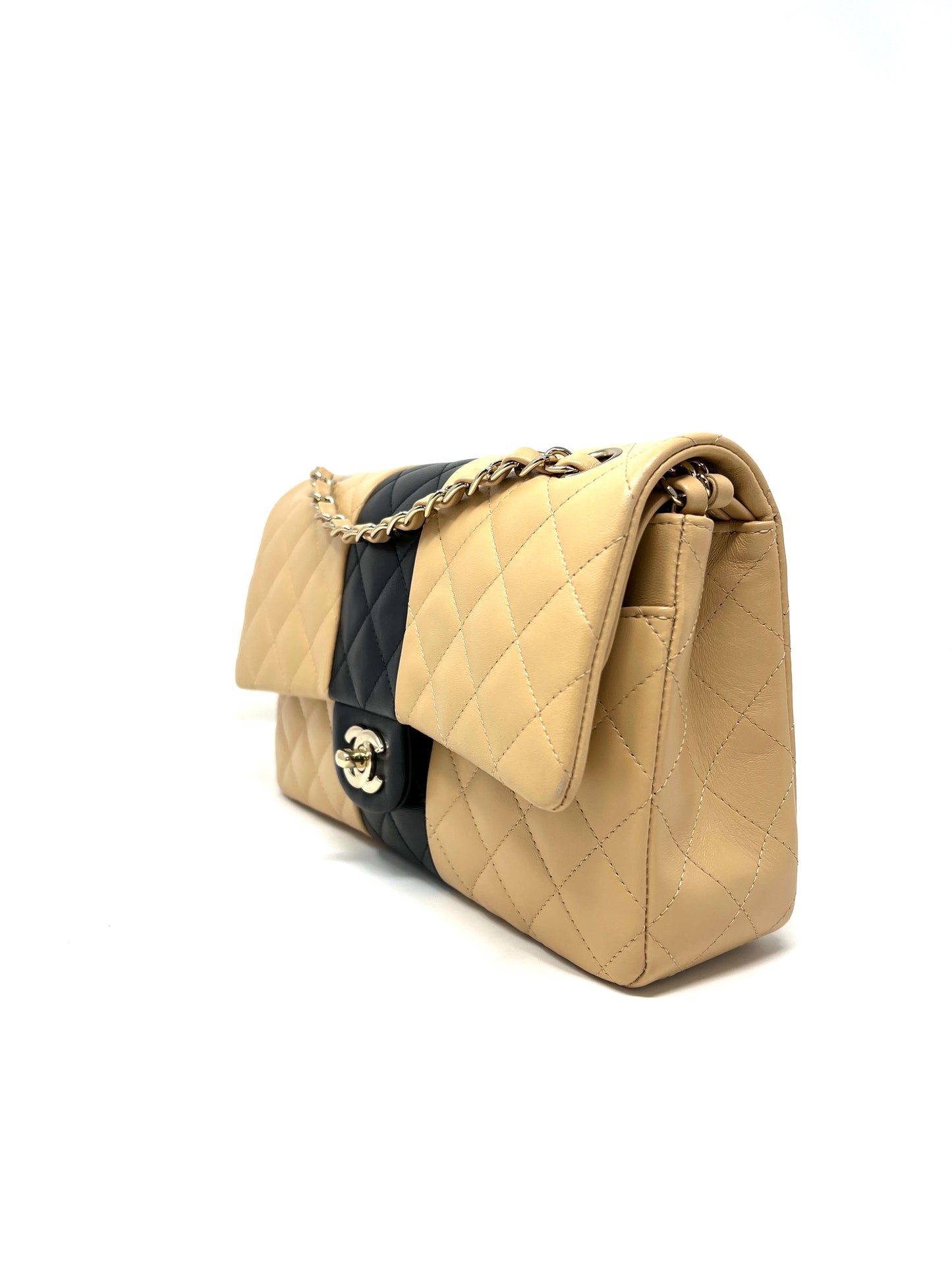 Chanel Classic Flap Beige & Black Medium