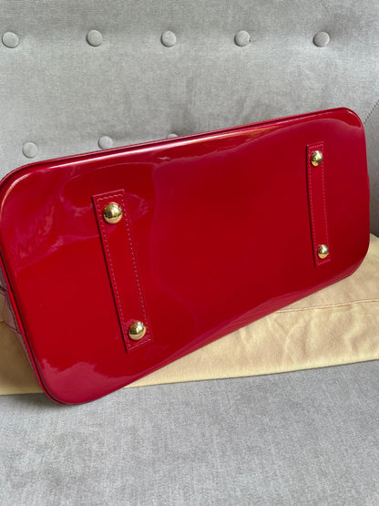 Louis Vuitton Alma PM Red Monogram Vernis (RRP £1650)