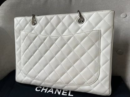 Chanel White Caviar Grand Shopper Tote (GST)