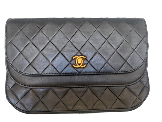 Chanel vintage dark blue quilted flap Bag