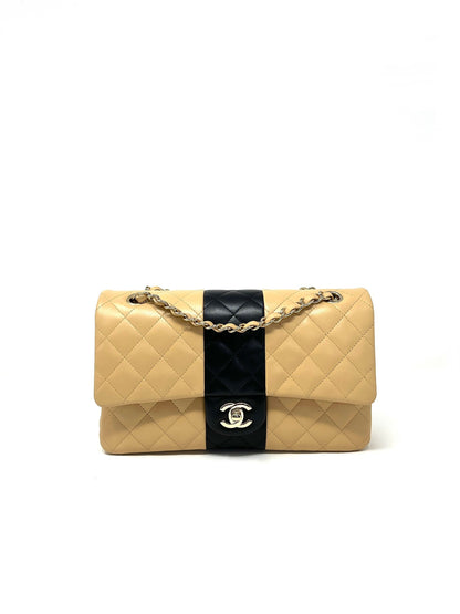 Chanel Classic Flap Beige & Black Medium