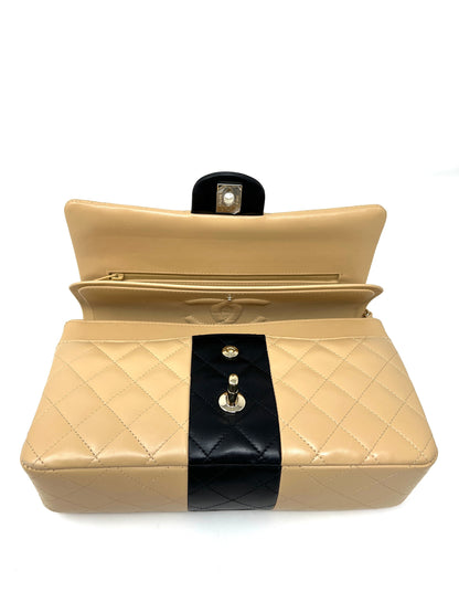 Chanel Classic Flap Beige & Black Medium