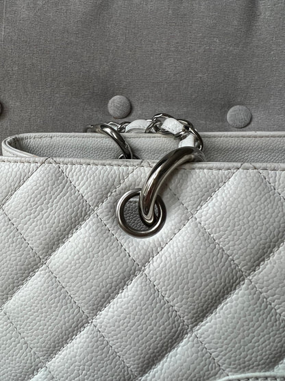 Chanel White Caviar Grand Shopper Tote (GST)