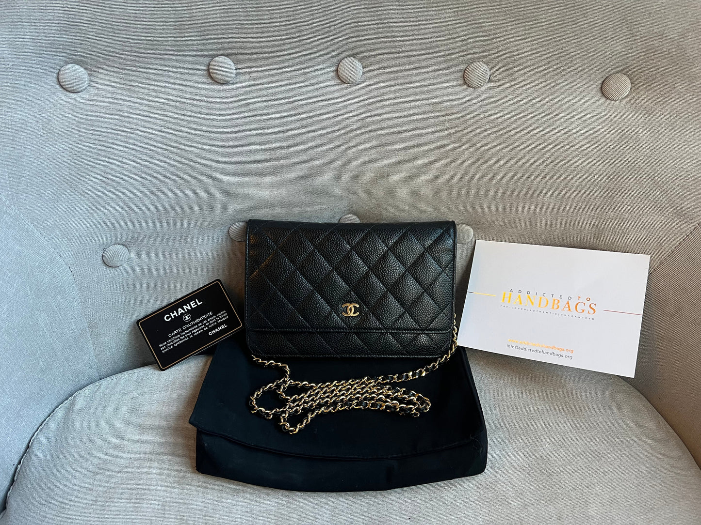 Chanel Black Caviar Wallet on Chain