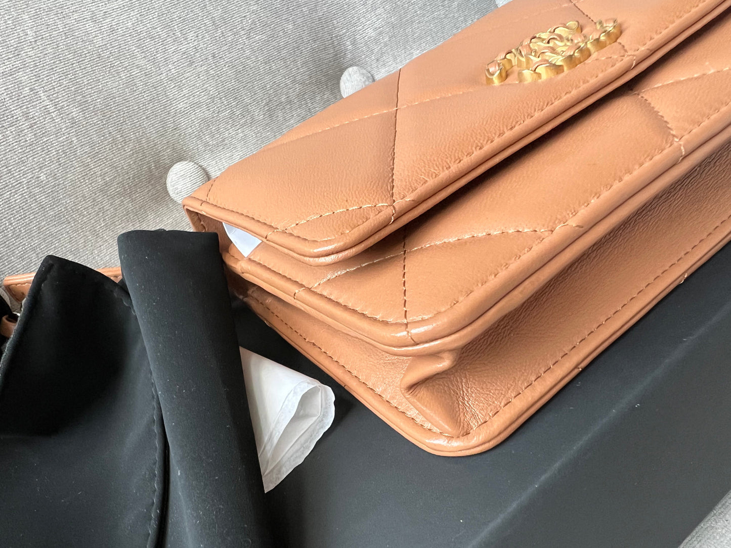 Chanel Caramel 19 Wallet on Chain