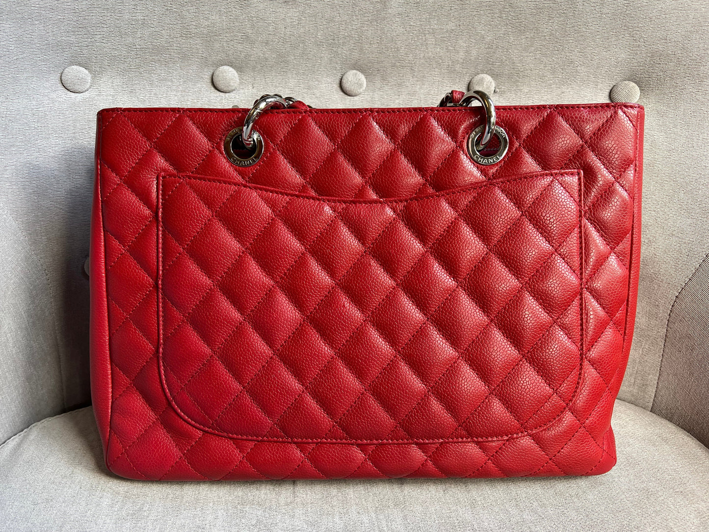 Chanel Red Caviar Grand Shopper Tote (GST)