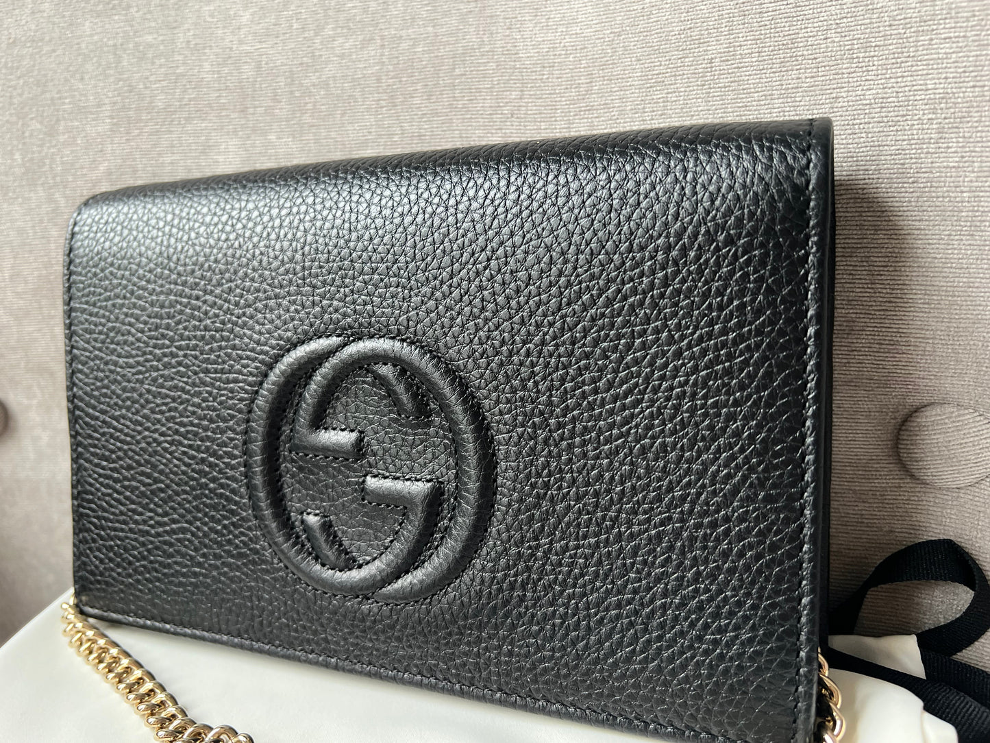 Gucci Black Soho Chain Wallet