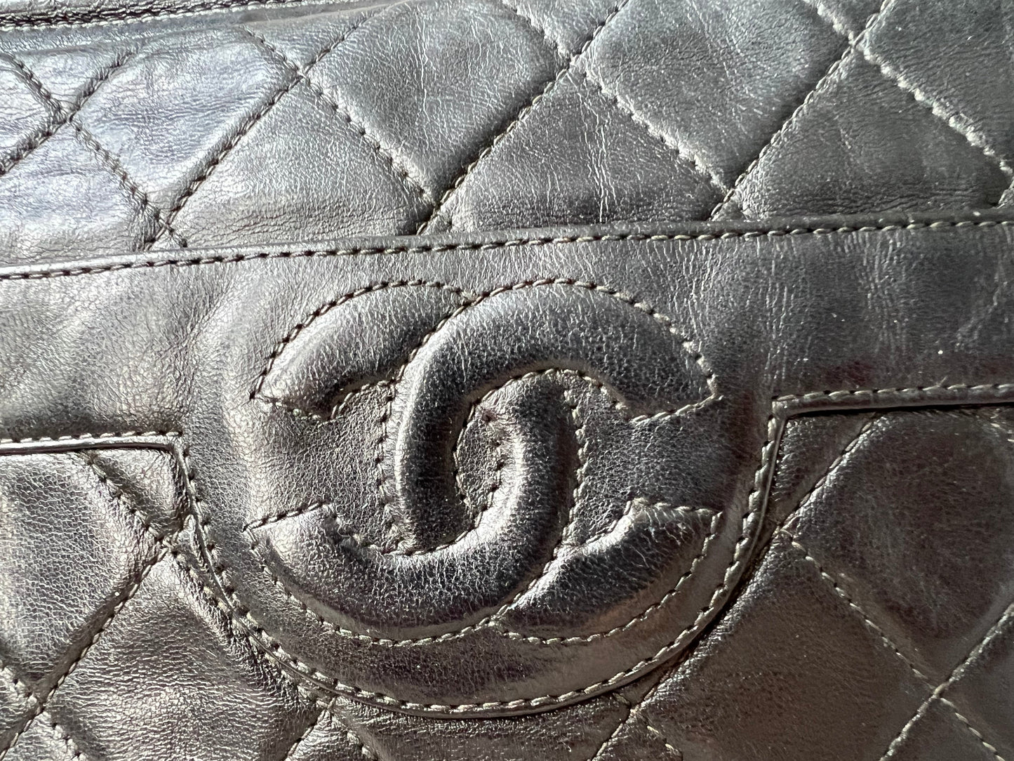 Chanel Vintage Black Lambskin Camera Bag with 24k Gold Hardware