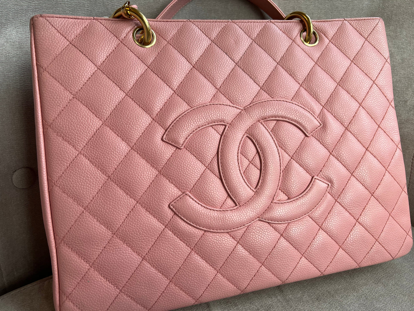 Chanel Pink Caviar Grand Shopper Tote (GST)