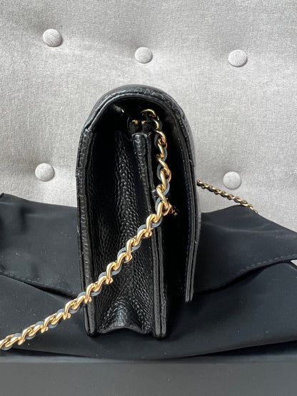 Chanel Black Caviar Wallet on Chain