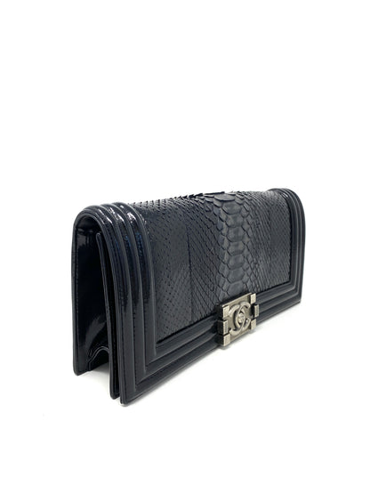 Chanel Clutch Boy Python Leather