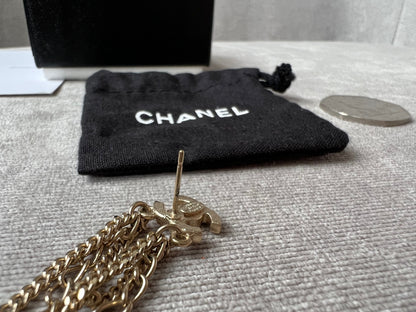 Chanel CC Multi Chain Earrings