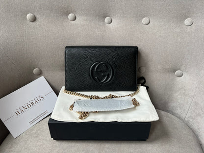 Gucci Black Soho Chain Wallet