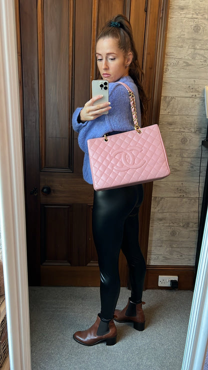 Chanel Pink Caviar Grand Shopper Tote (GST)