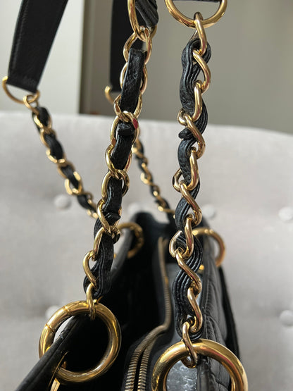 Chanel Black Caviar Grand Shopper Tote Gold Hardware (GST)