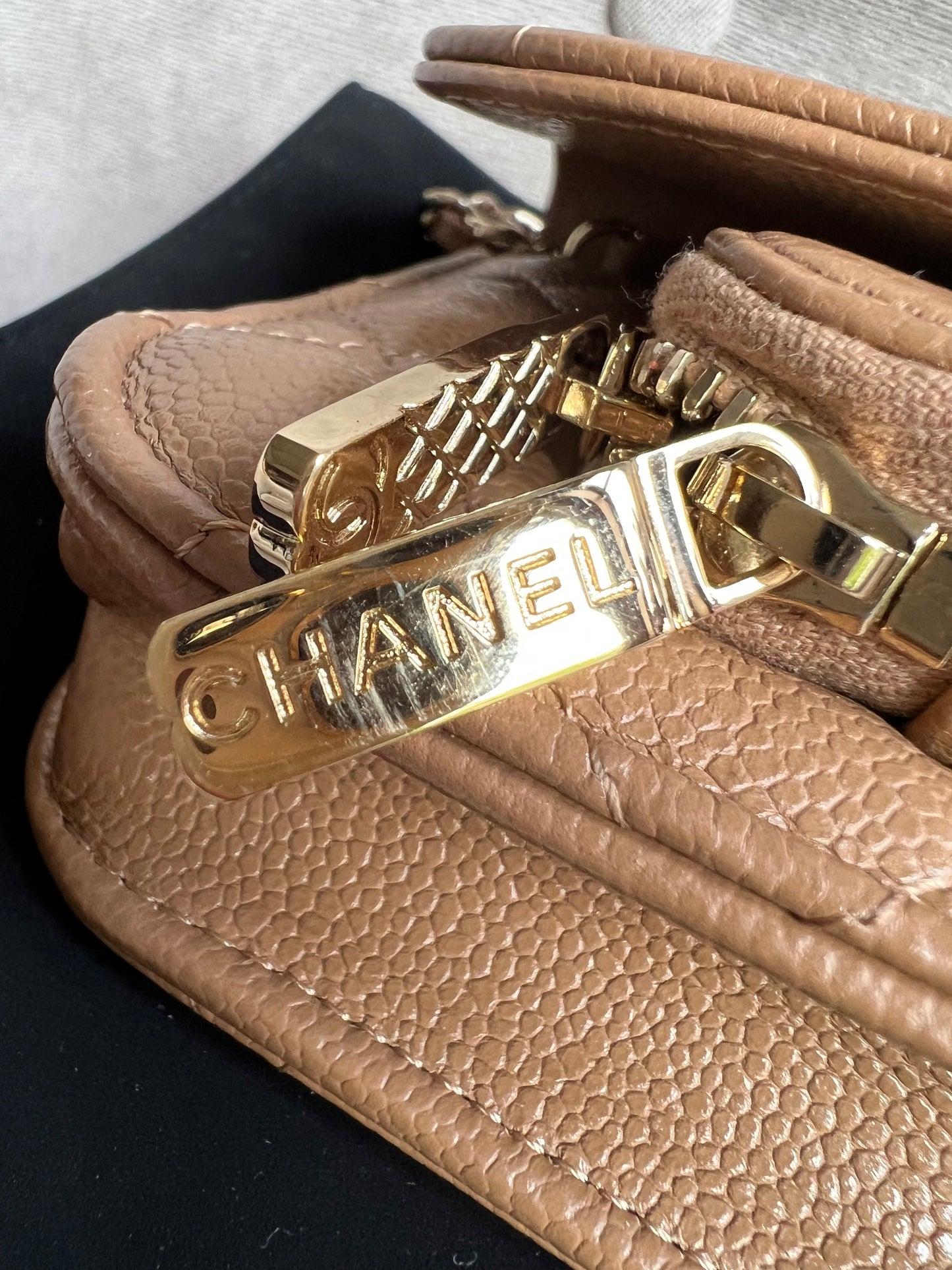 Chanel Beige Micro Business Affinity