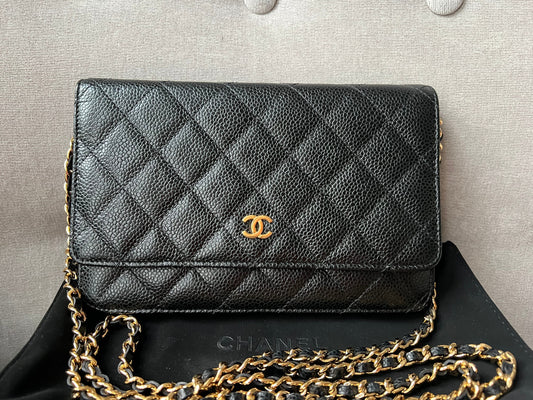 Chanel Black Caviar Wallet on Chain