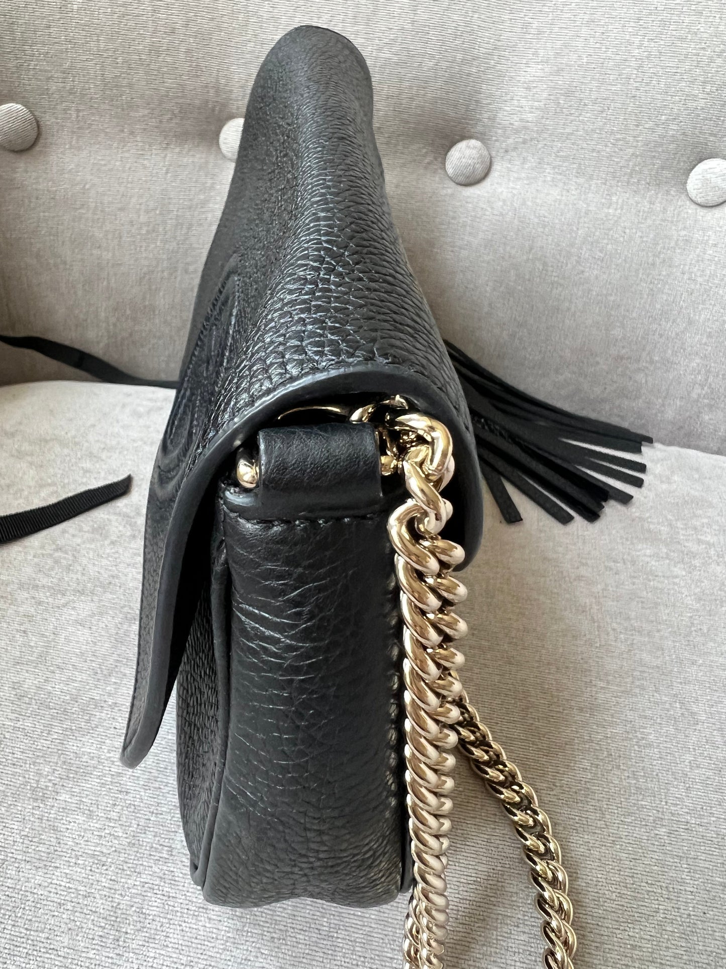 Gucci Black Soho Disco Crossbody Flap Bag