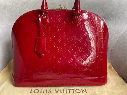 Louis Vuitton Alma PM Red Monogram Vernis (RRP £1650)