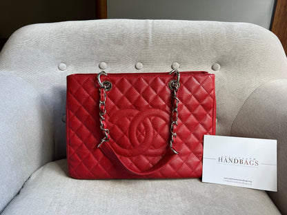 Chanel Red Caviar Grand Shopper Tote (GST)