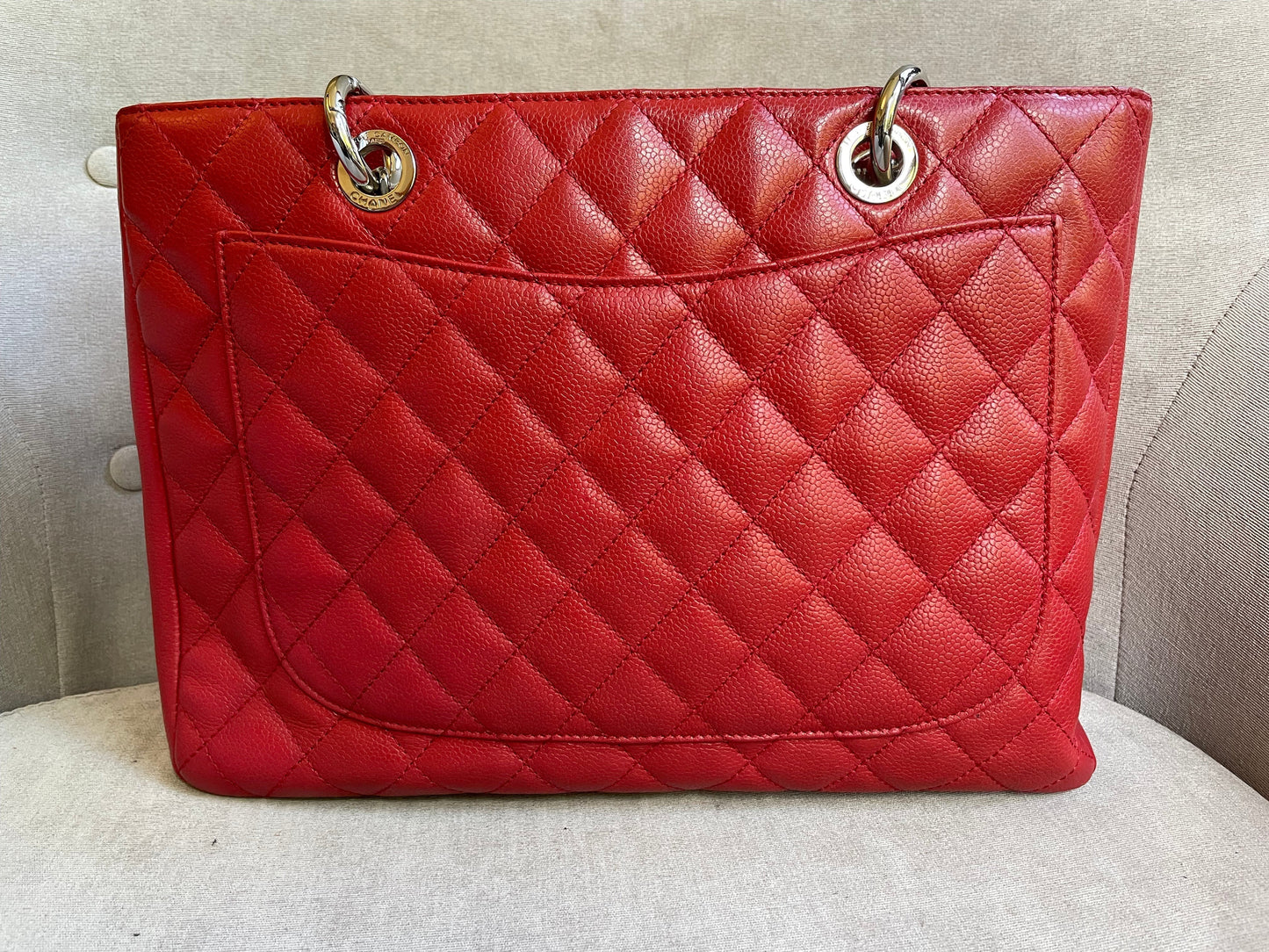 Chanel Red Caviar Grand Shopper Tote (GST)