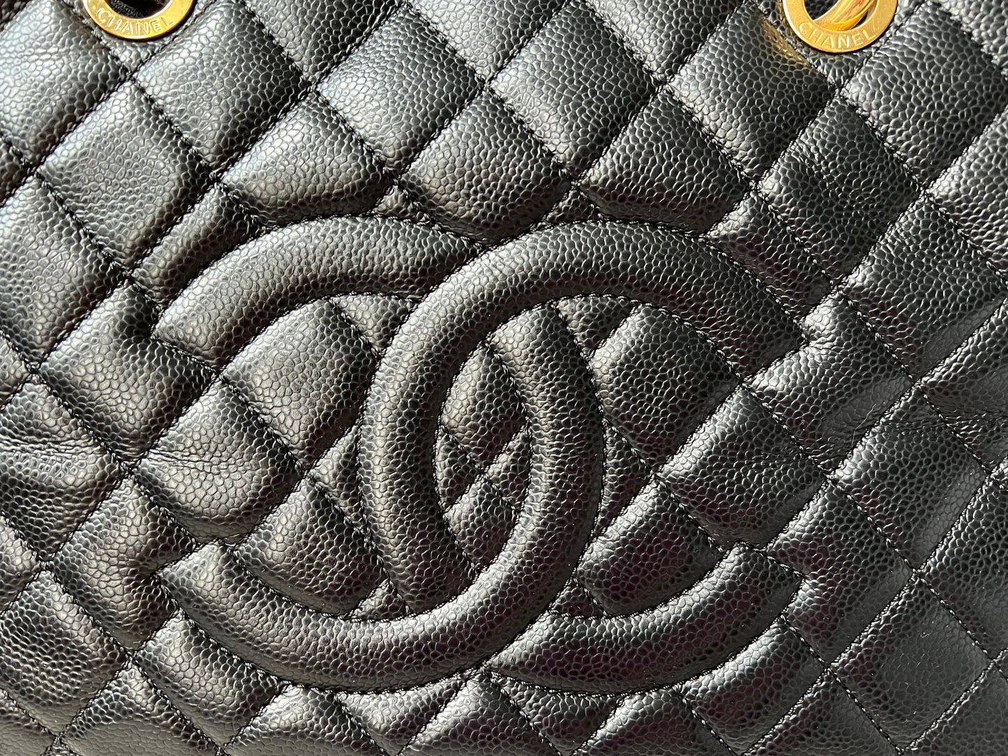 Chanel Black Caviar Grand Shopper Tote Gold Hardware (GST)