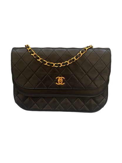 Chanel vintage dark blue quilted flap Bag