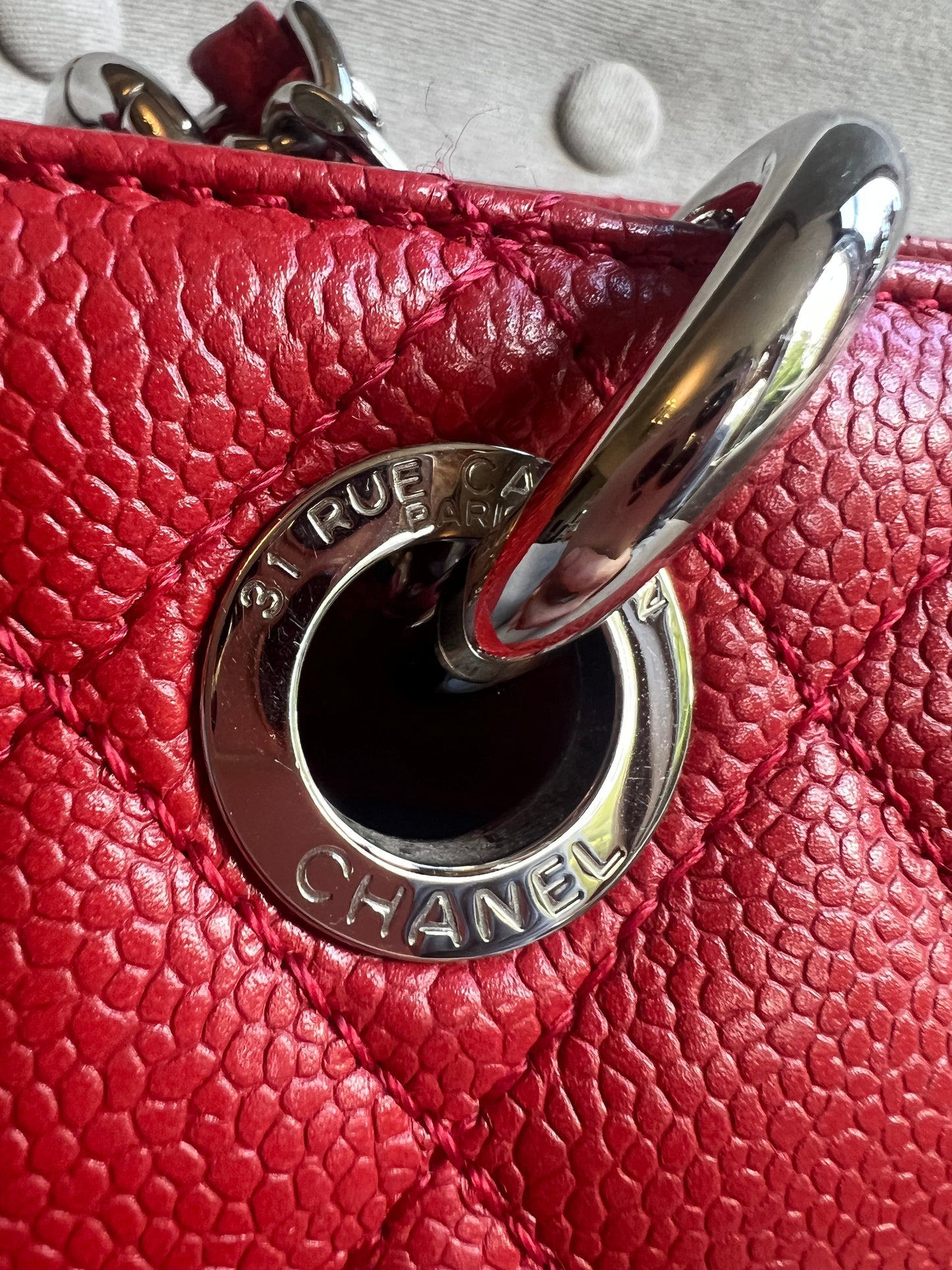 Chanel Red Caviar Grand Shopper Tote (GST)