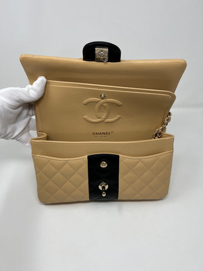 Chanel Classic Flap Beige & Black Medium