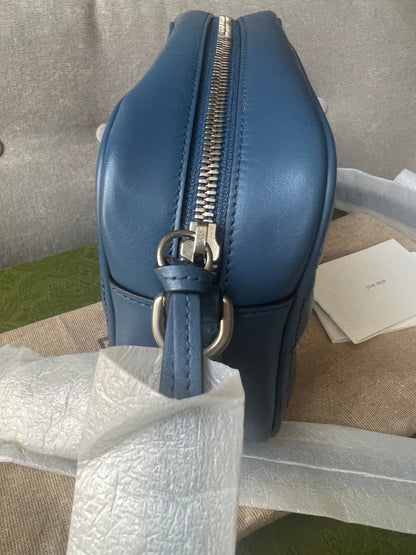 Gucci Aria GG Blue Marmont Small Shoulder Bag (RRP £1250)