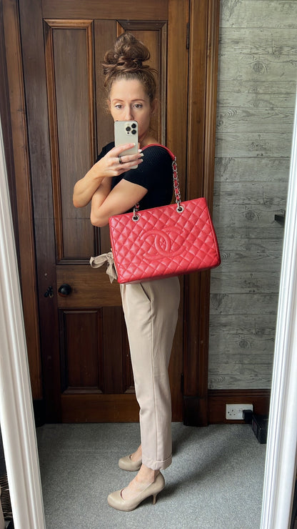 Chanel Red Caviar Grand Shopper Tote (GST)