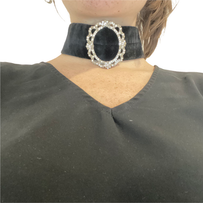 Chanel velvet choker necklace - 2010s