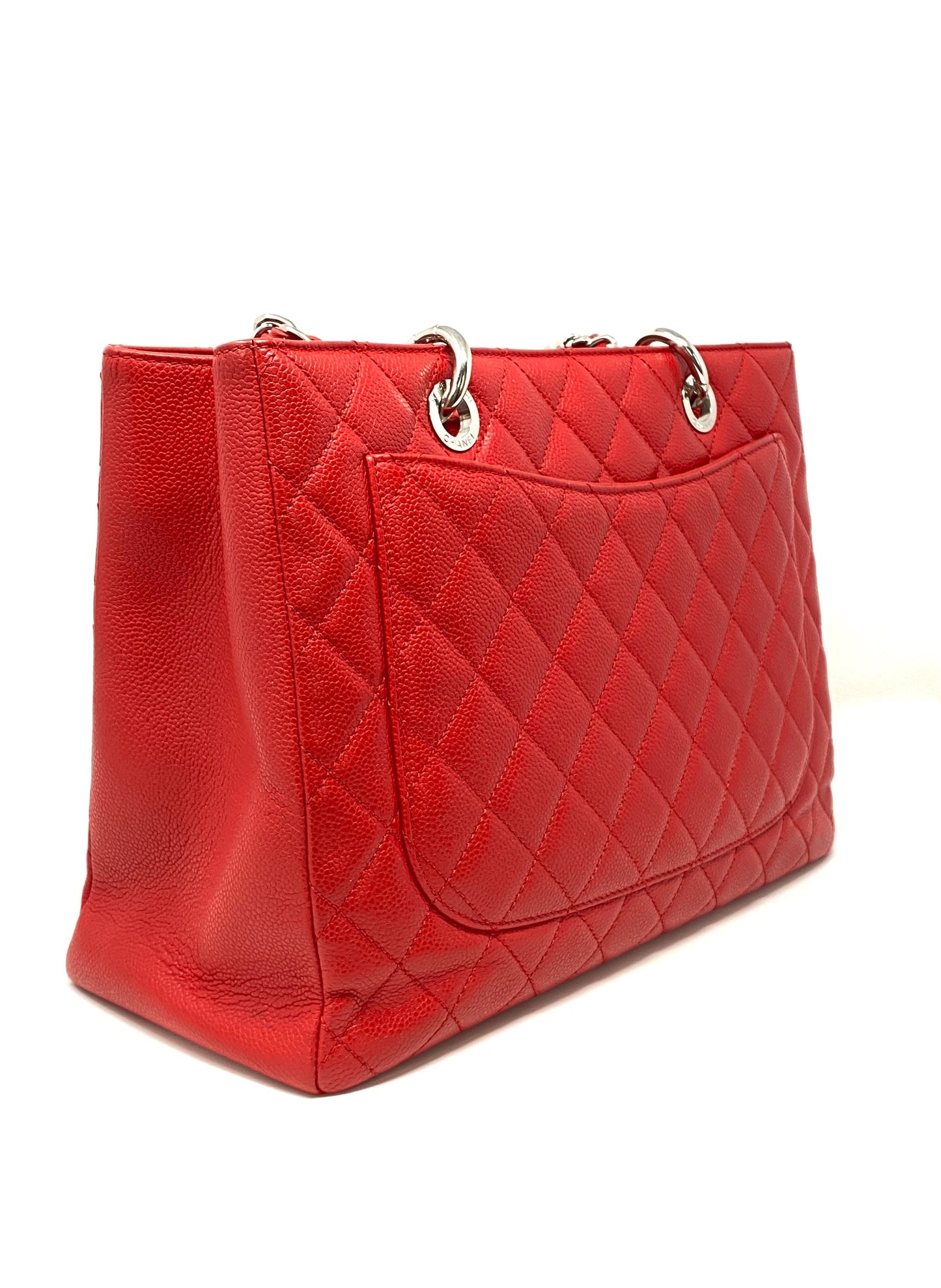 Chanel Grand Shopping Tote GST Red Carmine.