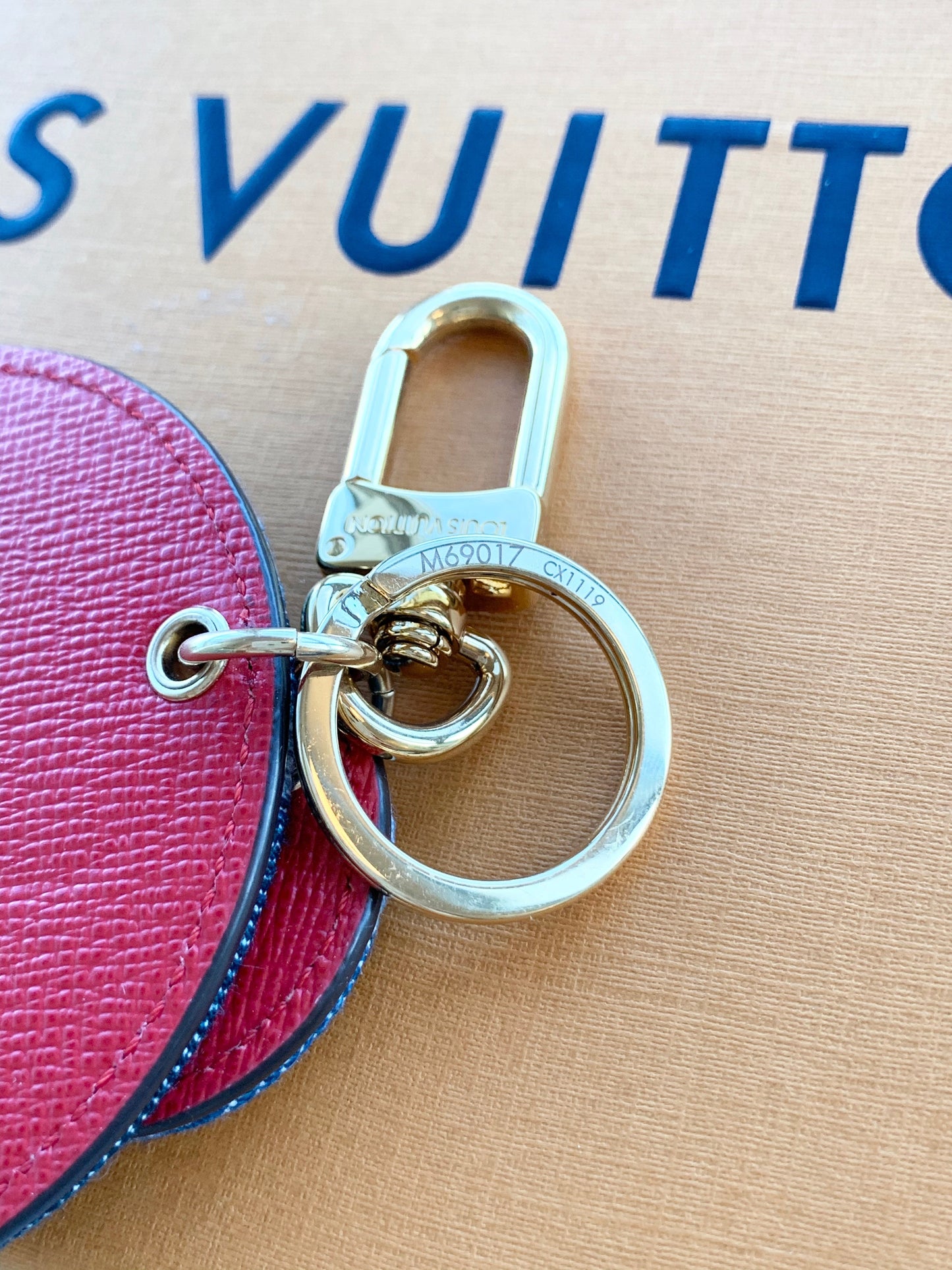 [SOLD]Louis Vuitton  Denim Monogram Patchwork Bag Charm/Key Holder